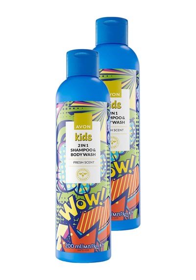 Avon Kids Wow 2'si 1 Arada Saç Ve Vücut Çocuk Şampuanı 2 x 200 ML