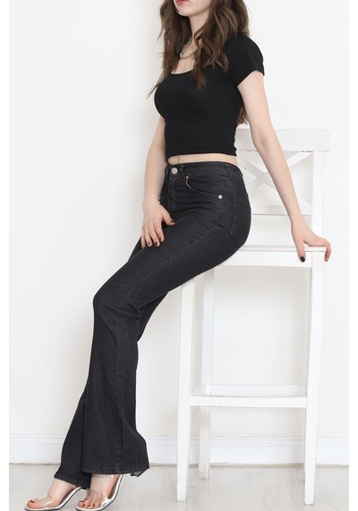 Mokashopin - İspanyol Paça Kot Pantolon Koyufüme - 17274.1431. 001
