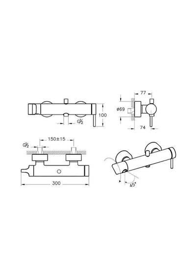 VitrA Banyo Bataryası, Origin, Mat Siyah, A4261936wtc