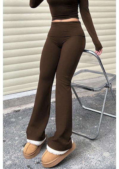 Genius Store Kadın Pantolon Pamuklu Likralı Süprem Esnek İspanyol Paça Spor Ve Günlük Pantolon Süprem-pantolon Kahverengi Genius Store Kadın Pantolon Pamuklu Likralı Süprem Esnek İspanyol Paça Spor Ve Günlük Pantolon Süprem-pantolon Kahverengi
