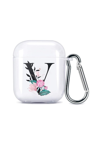 1 Nesil Harf Tasarımlı Şeffaf Silikon Kılıf V Çok Renkli 6 Ay Apple Uyumlu AirPods 2