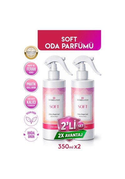 Doğal Kötü Koku Engelleyici Oda Parfümü Soft 2'li Set