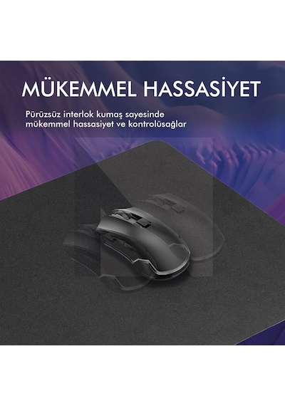 MP05 - 70x30 Large Siyah Gaming Mousepad Ev, Ofis, Oyun