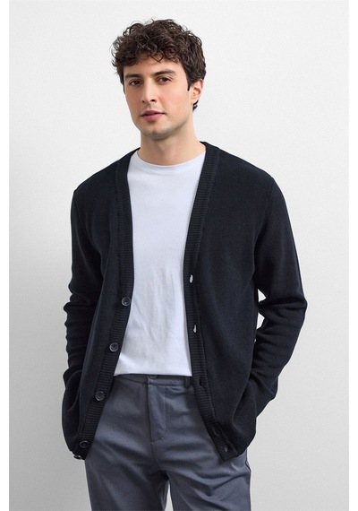 Backandbond Siyah Regular Fit Hırka