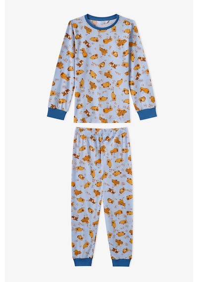 Penti Erkek Çocuk Mavi Sleepy Club Uzun Kollu Pamuklu 2li Pijama Takımı