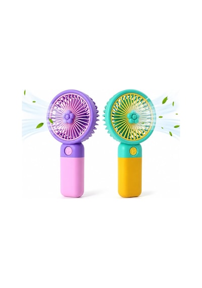Talky Şarjlı Mini El Fanı Usb Taşınabilir Sessiz Masaüstü Vantilatör 3 Kademe Soğutucu Pervane Multicolor Karı