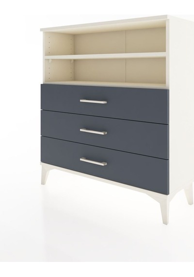 Arges Şifonyer 2 Raflı 3 Çekmeceli 88x30x96 Aytaşı-antrasit Aytaşı