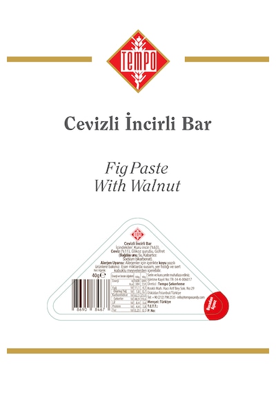 Figol Cevizli İncirli Bar Üçgen 40 G X 12 Adet