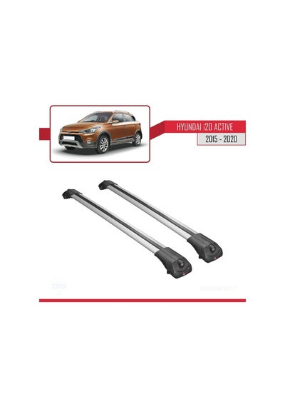 Hyundai İ20 Actıve 2015-2020 Arası İle Uyumlu Ace-1 Ara Atkı Tavan Barı Gri