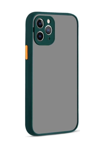 Apple Uyumlu iPhone 12 Pro Kılıf Zore Hux Kapak Koyu Yeşil