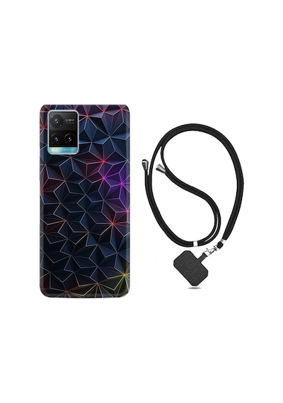Vivo Y32 Kılıf Boyun Askılı Renkli Prizmalar 1783