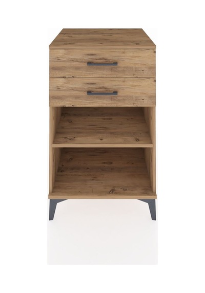 Kronos Komodin Tek Raflı 2 Çekmeceli 60x59x96 Çam-çam Atlas Çam