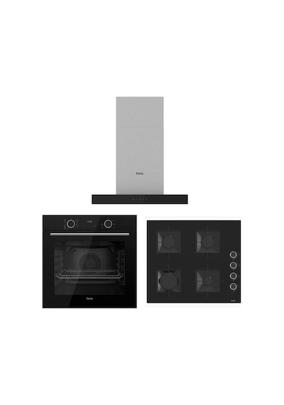 Ferre Fryart XE63CS - SS205 - D100 Siyah Ankastre Set