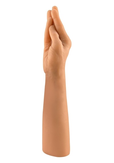 35 Cm Dev Boy Ekstra Kalın Realistik El Tasarımlı Dildo Melez Çok Renkli