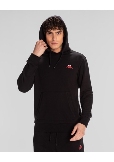 Kappa Authentic Space Jump Hoodie Erkek Siyah Regular Hoodie