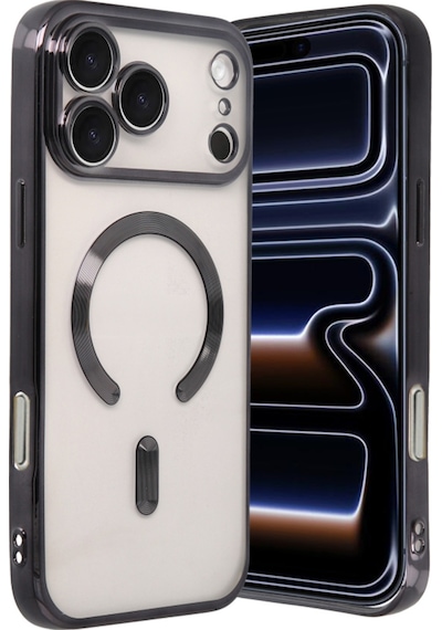 Apple iPhone Uyumlu  17 Pro Uyumlu Kross Magneticsafe Kapak - Siyah