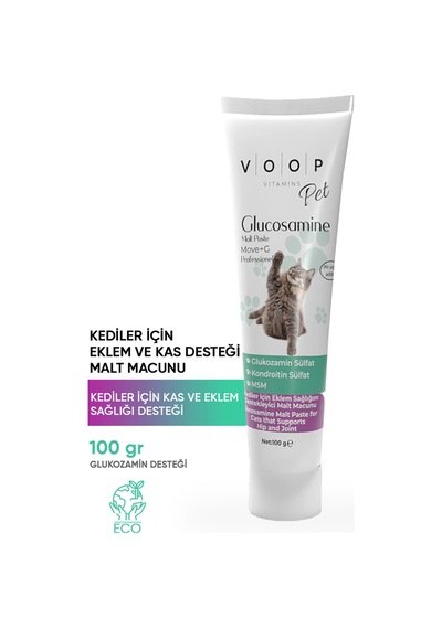 Voop Pet Glucosamine Paste Kediler İçin Eklem ve Kas Desteği 100 G