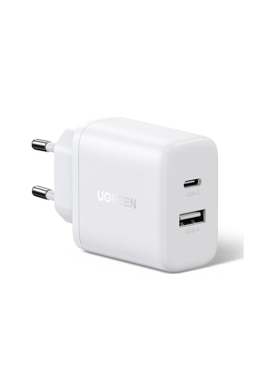 Ugreen 20w 2 Portlu Hızlı Şarj Cihazı, 1xusb-a, 1xusb-c, Beyaz, 45310 -