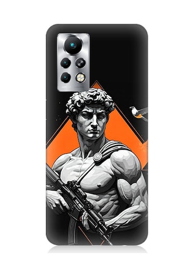 İnfinix Note 11 Pro Uyumlu Savaşçı Heykel Desenli Silikon Kılıf