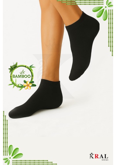 Kral Socks Kadın Bambu Çorap 6 Çift Renkli Hediye Kutulu Patik Kadın Çorap Siyah - Beyaz Kral Socks Kadın Bambu Çorap 6 Çift Renkli Hediye Kutulu Patik Kadın Çorap Siyah - Beyaz