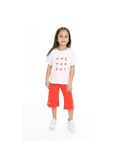 Toontoy Kids Toontoy Kız Çocuk Baskılı Kaprili Takım Nar Çiçeği