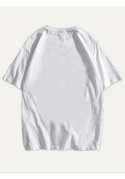 Tarzsokak Unisex Beyaz Einstein Baskılı Oversize Tişört Beyaz