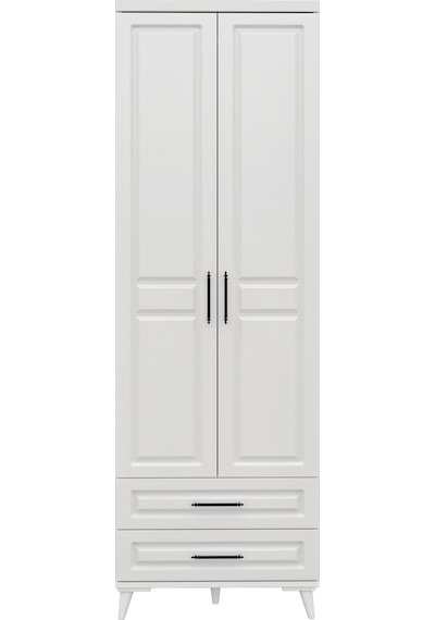 GuneyStore Gözde 2 Kapaklı Komple MDF Beyaz Gardırop