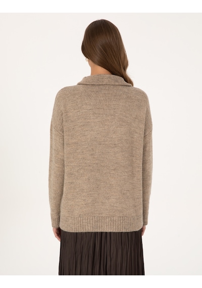 Pierre Cardin Kadın Vizon Kazak /triko 50316329-vr052 Vizon