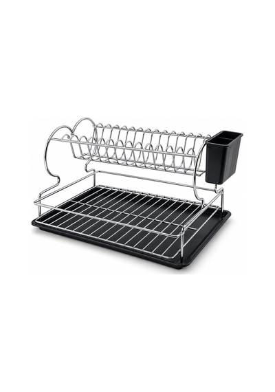 Krom - Metal 2 Katlı Tabaklık - Bulaşıklık 5570 Çok Renkli