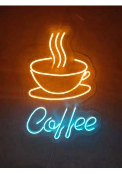 Coffee Neon Tabela Kahve Neon Yazı Dekoratif Duvar Aydınlatması