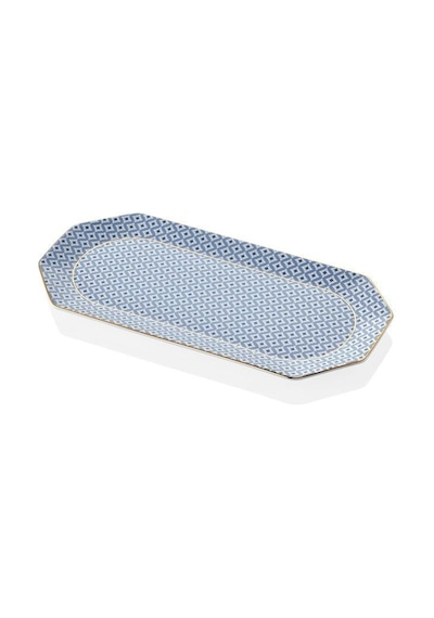 Lamedore Tea Delight 25 Cm Kayık Tabak Blue Regency Damask 1 Adet
