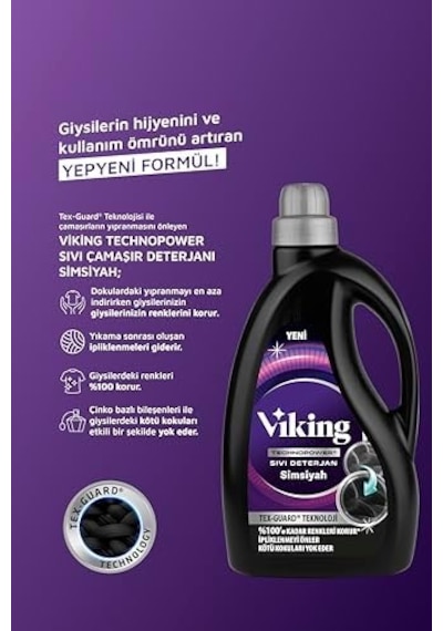 Sıvı Çamaşır Deterjanı Siyahlar 2.7 L 1 Adet 0.75 LT - 2.5 LT - 12 KG