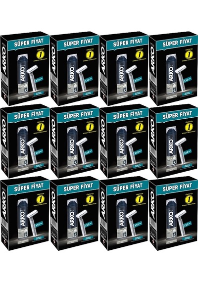 Arko Men 10 Adet Tekli Traşbıçağı+force Traşköpüğü Pro 200ml 12li