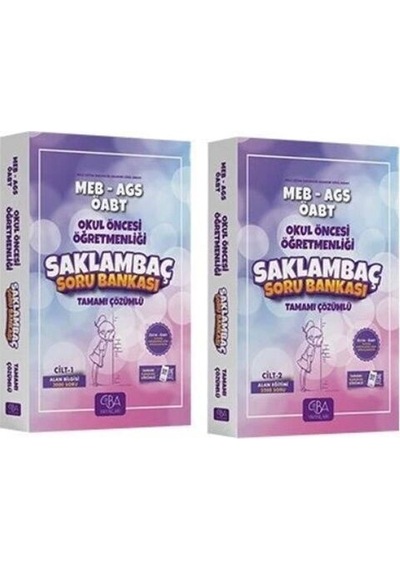 Öabt Meb Ags Okul Öncesi Öğretmenliği Saklambaç Soru Bankası Set Cba Yayınları