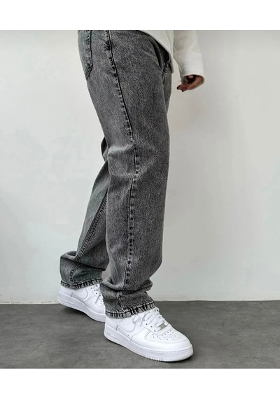 Gri Asit Yıkama Baggy Pantolon Griasit