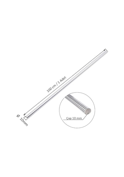 Paslanmaz Çelik Çubuk Yuvarlak Krom Mil 10 Mm 50 Cm 484853565