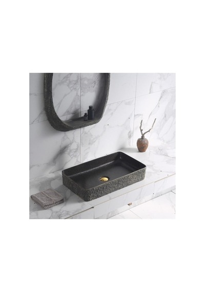 E-4061s Tezgah Üstü Lavabo Mat Siyah