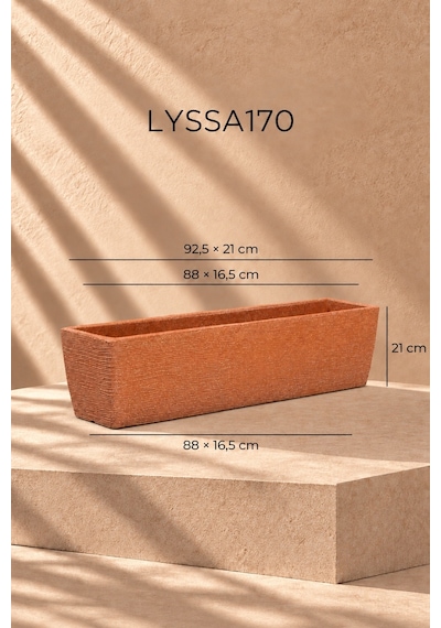 Bostann Dekoratif Saksı - Lyssa 170 - 27l - Kahverengi