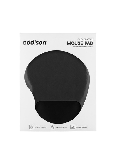 Addıson 300521 250x197x5mm Bileklik Destekli Mouse Pad Siyah 1923 - Korbx2600-2303 Renkli