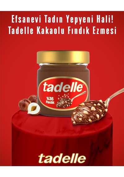Tadelle Parça Fındıklı Kakaolu Fındık Ezmesi 200 Gr X 2 Adet