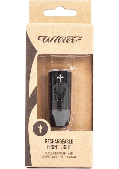 Wilier Triestina USB Şarjlı Bisiklet Ön Işık Far Aydınlatma Siyah