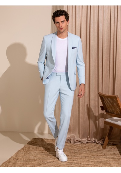 Cacharel Açık Mavi Slim Fit Smokin Damatlık Denım
