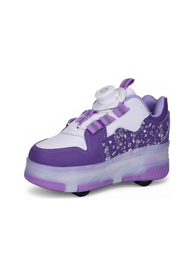 Tuğba Ortopedi 0703 Çocuk Işıklı Tekerlekli Sneaker Mor