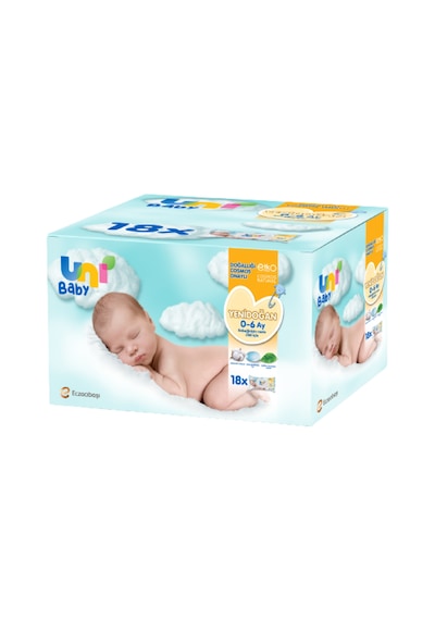 Uni Baby Yenidoğan Islak Havlu Mendil 18 x 40'lı