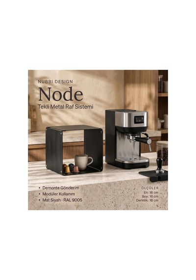 Node Modüler Metal Masaüstü Organizer Çok Amaçlı Düzenleyici Tekli Modül 16x16 Cm Siyah - 943943374 Siyah