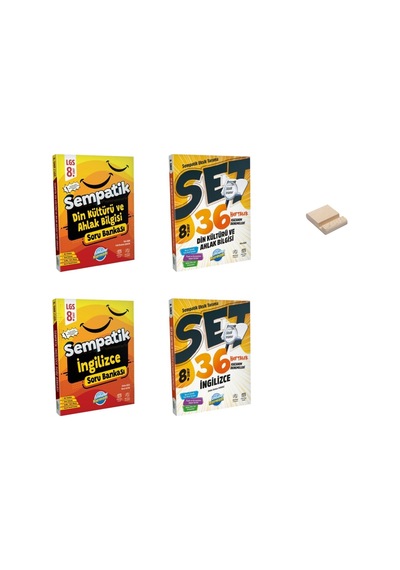 Lgs 8. Sınıf Din Ve İngilizce Sempatik Soru Bankası Ve Haftalık Kazanım Denemeleri 4lü Set