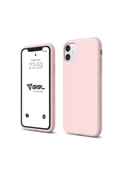 İphone Kılıf İnce Sıvı Silikon 3 Katmanlı Tam Kaplamalı Yumuşak Jel Kauçuk Kılıf Kapak Kumpembe, İphone 12/1 Diğer