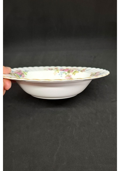 Moss Rose Bone China İngiliz Porselen Yemek Tabağı 20 Cm Pembe