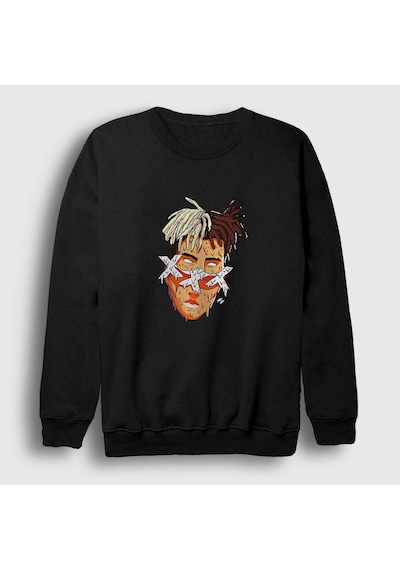 Presmono Unisex Melting Xxxtentacion Sweatshirt Siyah