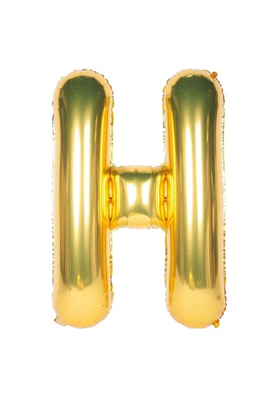 Folyo H Harfi Balon 100 Cm Gold Altın Büyük Boy 40inc Folyo Balon